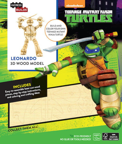 IncrediBuilds: Teenage Mutant Ninja Turtles: Leonardo 3D Wood