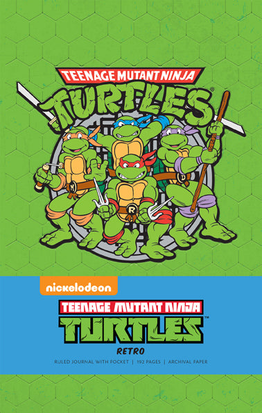 パタパタジャーナル Teenage Mutant Ninja Turtles Retro Hardcover Ruled Journal