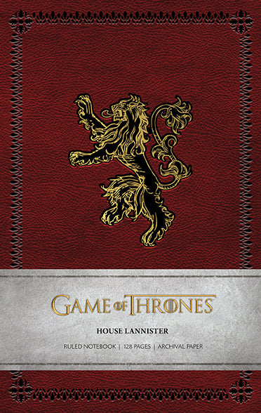Game of Thrones: House Lannister Ruled Notebook – Insight Editions