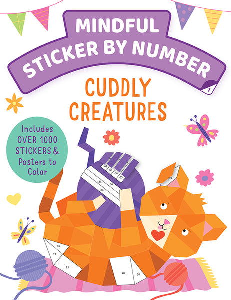 Mindful Sticker By Number: Cuddly Creatures – Insight Editions