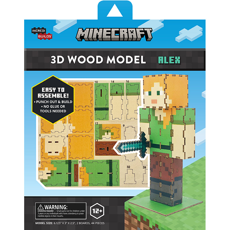 IncrediBuilds: Minecraft: Alex 3D Wood Model