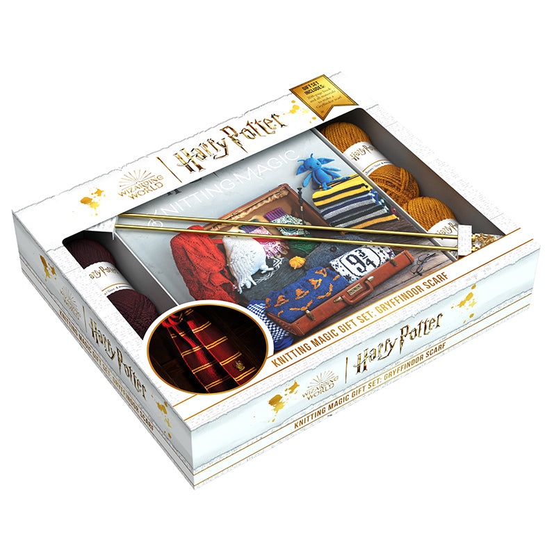 Magic Knit Kit Harry Potter Knitting Magic Gift Set: Gryffindor Scarf – Insight Editions