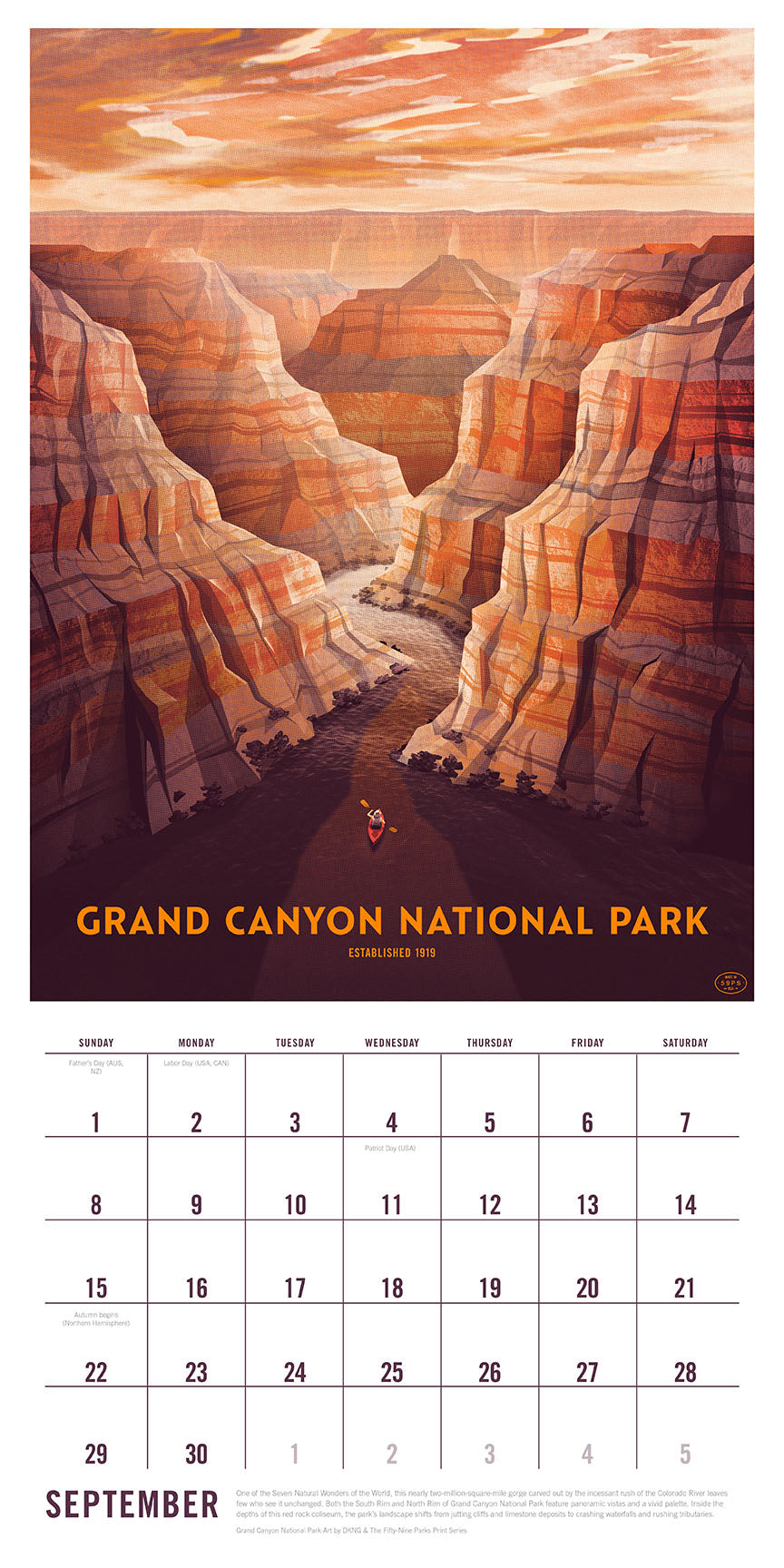 2024 The Art of the National Parks Wall Calendar Insight Editions