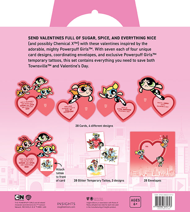 Powerpuff Girls Temporary Tattoo Valentines