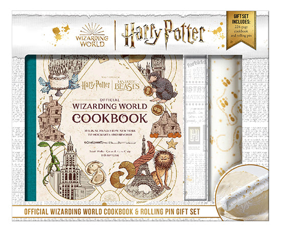 Harry Potter and Fantastic Beasts: Official Wizarding World Cookbook and Rolling Pin Gift Set