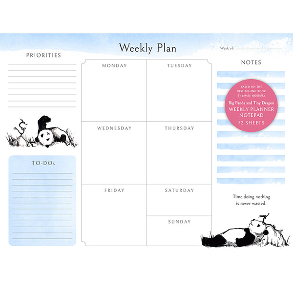 Big Panda and Tiny Dragon Weekly Planner Notepad – Insight Editions