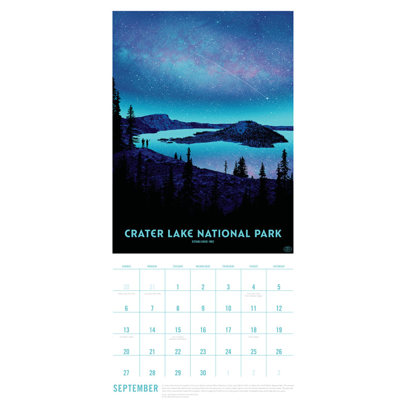 2026 The Art of the National Parks Wall Calendar