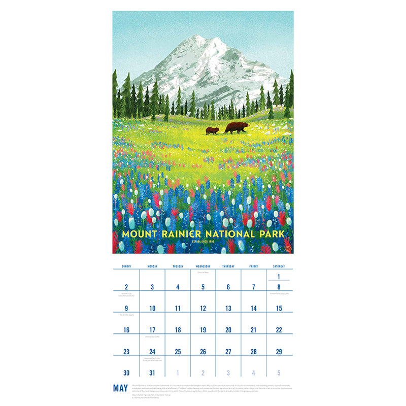 2027 The Art of the National Parks Wall Calendar