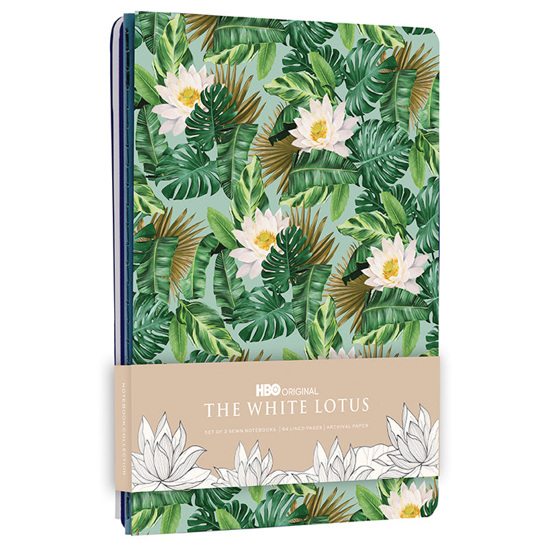 White Lotus Sewn Notebook Collection (Set of 3)