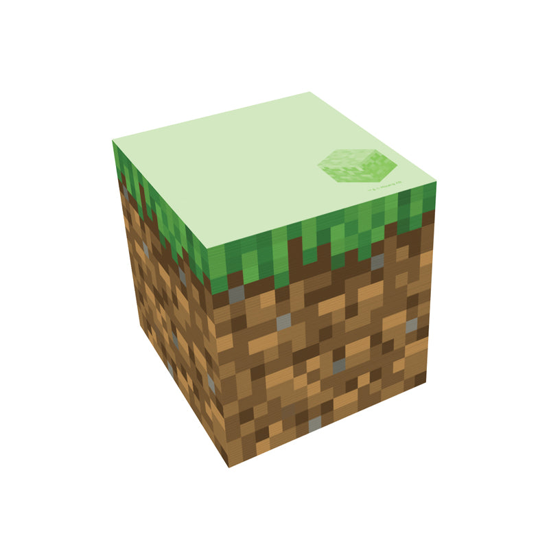 Minecraft: Grass Block Sticky Note Cube