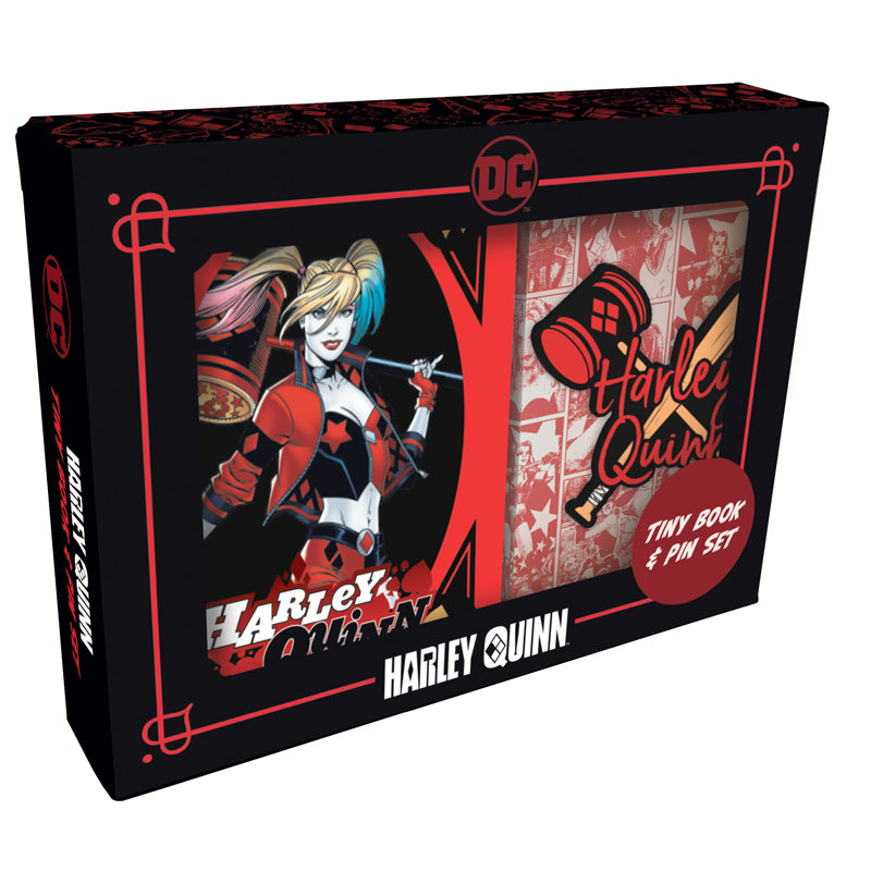 DC Comics: Harley Quinn Tiny Book and Pin Set