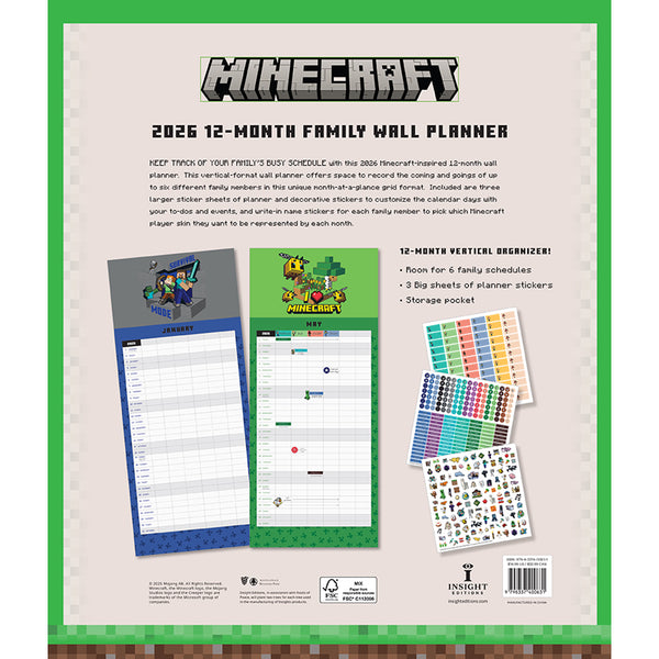 2026 Minecraft Family Wall Planner – Insight Editions