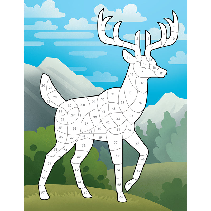 Sticker by Number: Woodland Animals