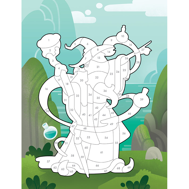 Sticker by Number: Mythical Creatures