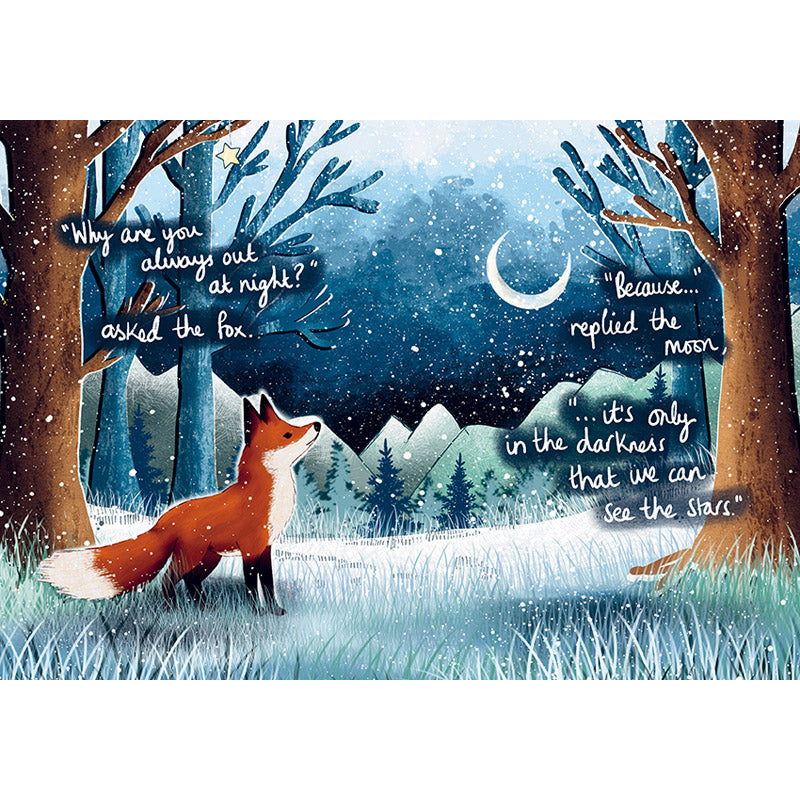 Fox Under the Moon