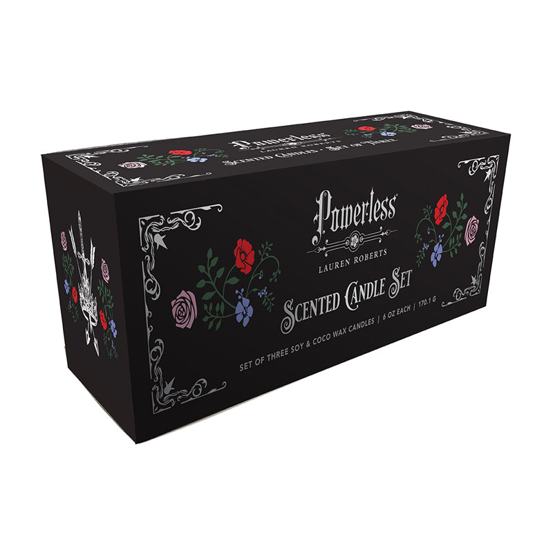 Lauren Roberts: Powerless Trilogy Scented Glass Candle Set (Set of 3)