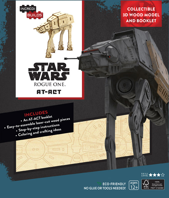 IncrediBuilds: Star Wars: Rogue One: AT-ACT 3D Wood Model and Book