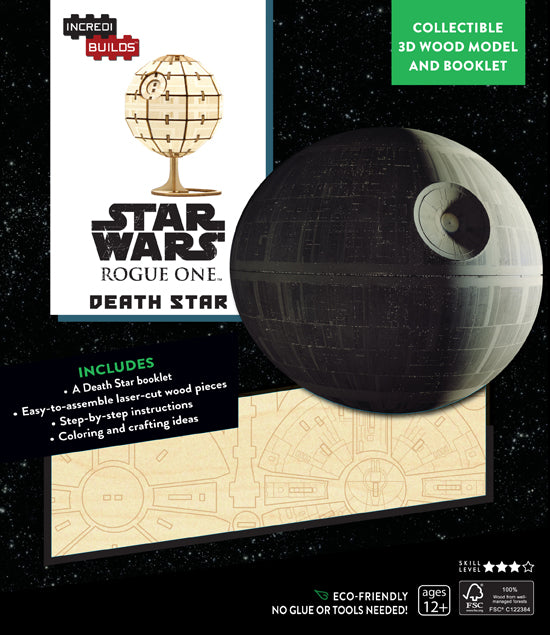 IncrediBuilds: Star Wars: Rogue One: Death Star 3D Wood Model and Book