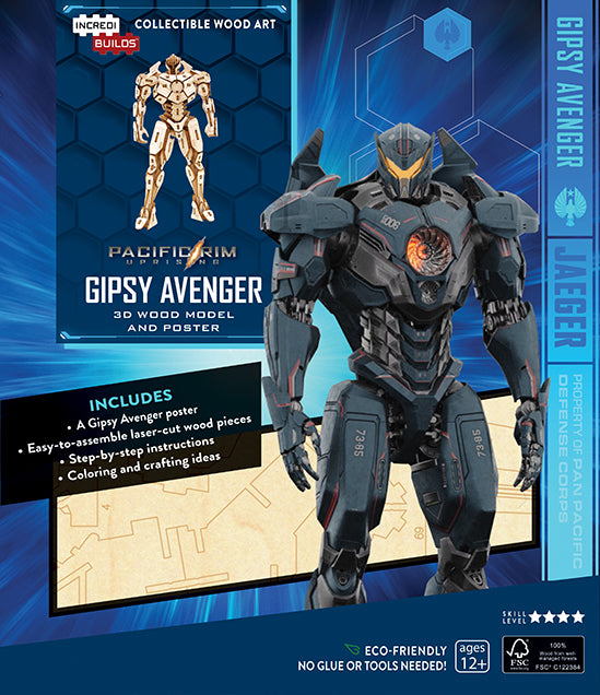 IncrediBuilds: Pacific Rim Uprising: Gipsy Avenger 3D Wood Model and Poster