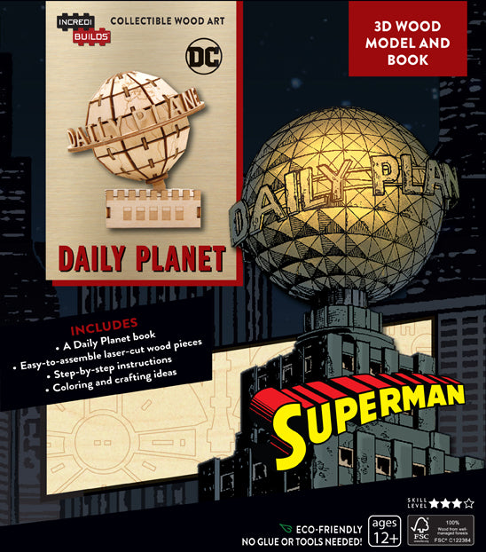 IncrediBuilds: DC Comics: Superman: Daily Planet 3D Wood Model and Book