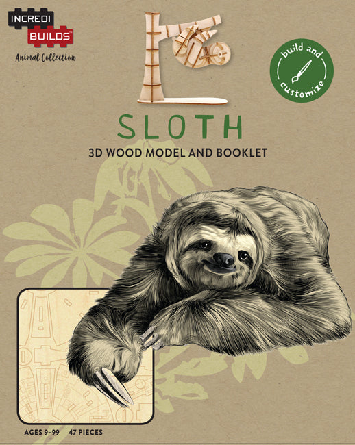 IncrediBuilds Animal Collection Sloth Insight Editions
