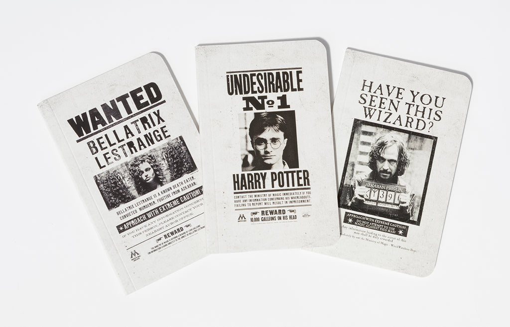 Harry Potter: Wanted Posters Pocket Notebook Collection (Set of 3)