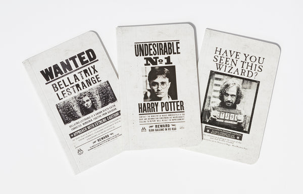 Harry Potter: Wanted Posters Pocket Notebook Collection (Set of 3