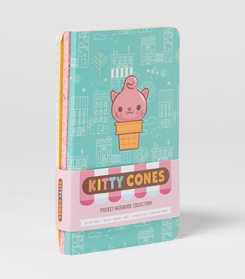 Kitty Cones Pocket Notebook Collection (Set of 3)