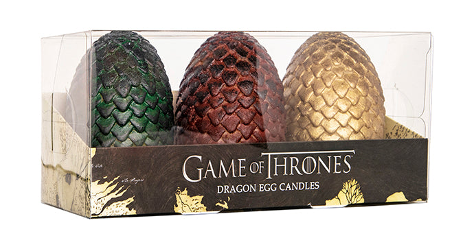 Game of Thrones: Sculpted Dragon Egg Candles (Set of 3) – Insight Editions