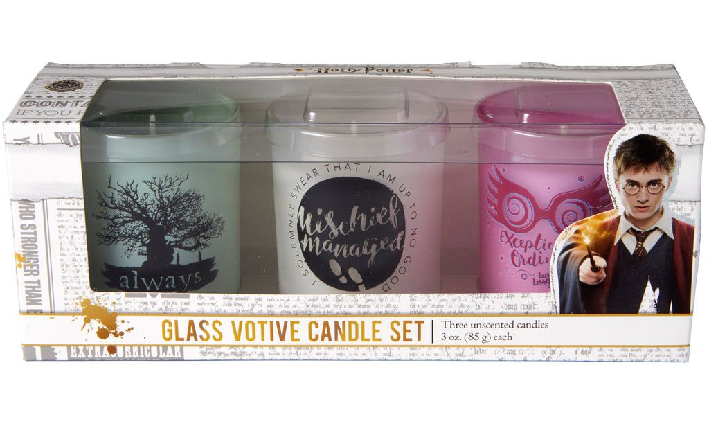 Candele Votive Harry Potter - Set Di 3 Con Illustrazioni Di Hogwarts E Dumbledore - Foto 12