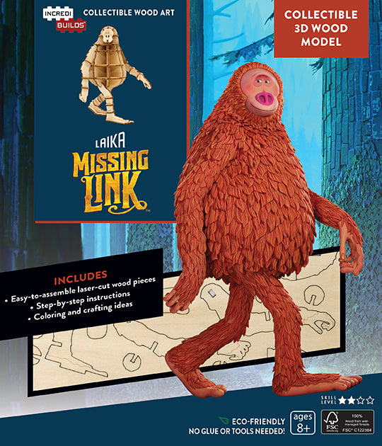 IncrediBuilds: LAIKA: Missing Link 3D Wood Model – Insight Editions
