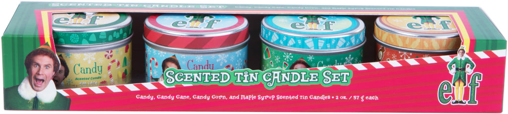 Elf Scented Tin Candle Set (Set of 4)