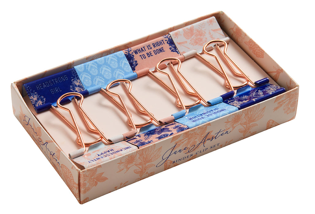 Jane Austen: Floral Patterns Binder Clips (Set of 8) – Insight