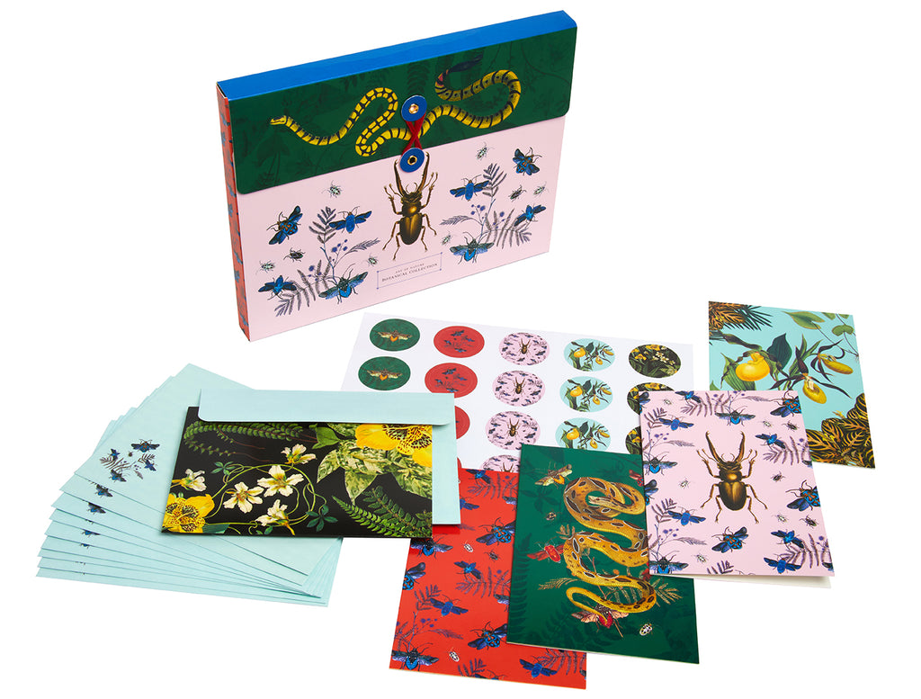 Art of Nature: Botanical Card Portfolio Set (Set of 20 Cards)