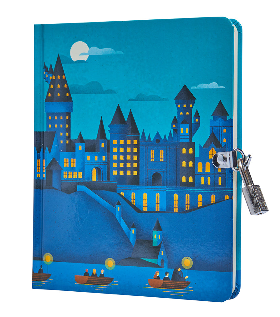 Harry Potter: Hogwarts Castle at Night Lock & Key Diary