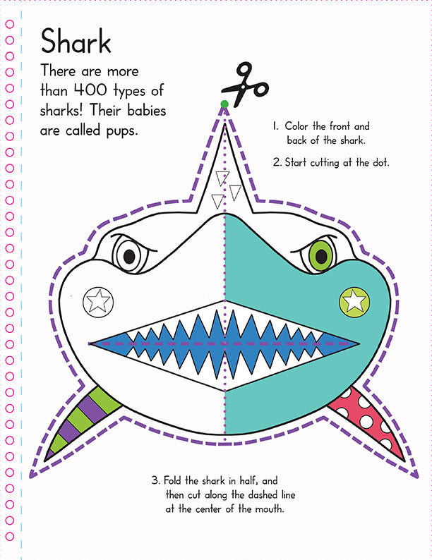 Color, Cut, and Fold: Ocean Animals