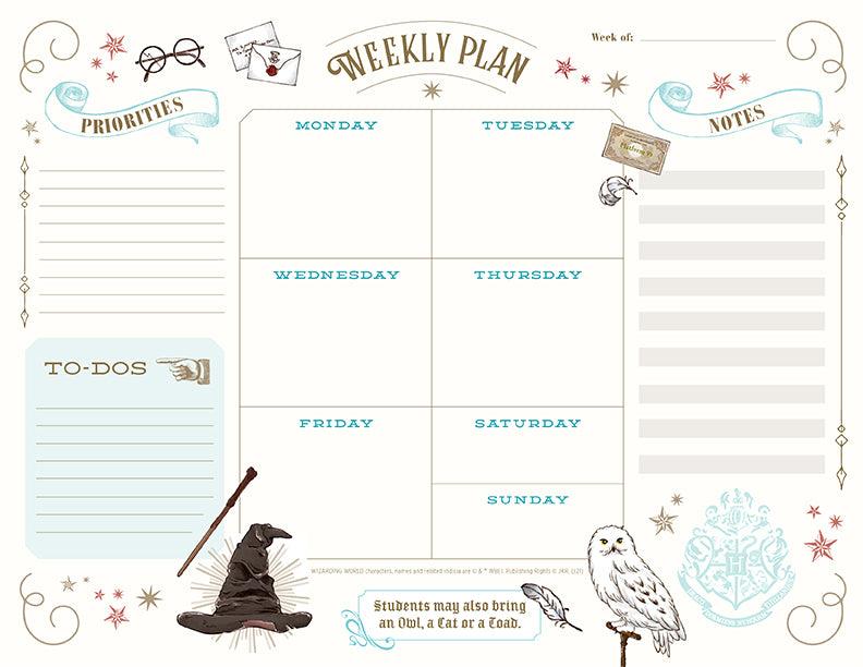 Harry Potter Weekly Planner Notepad