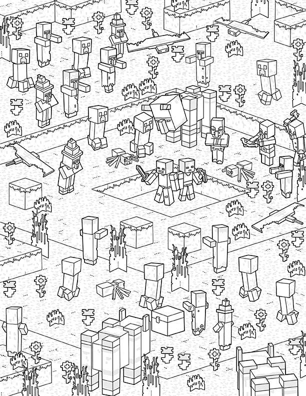 The Official Minecraft Coloring Book: Create, Explore, Relax! – Insight  Editions