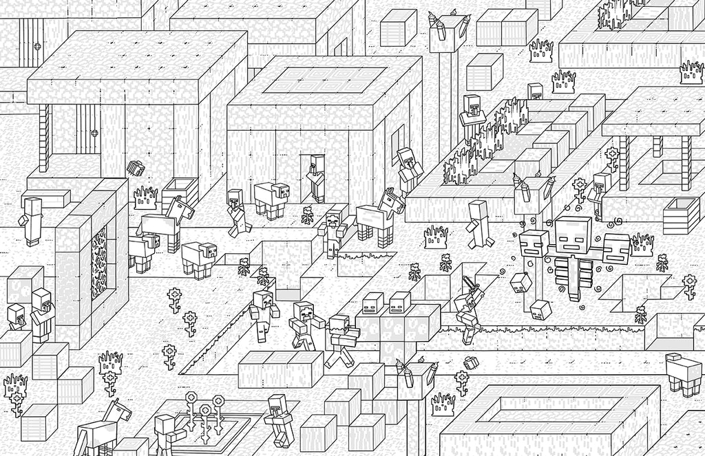 Minecraft Color In Pdf The Official Minecraft Coloring Book Volume 2