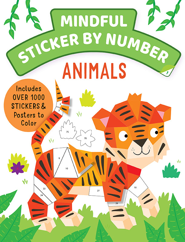Mindful Sticker By Number: Animals – Insight Editions