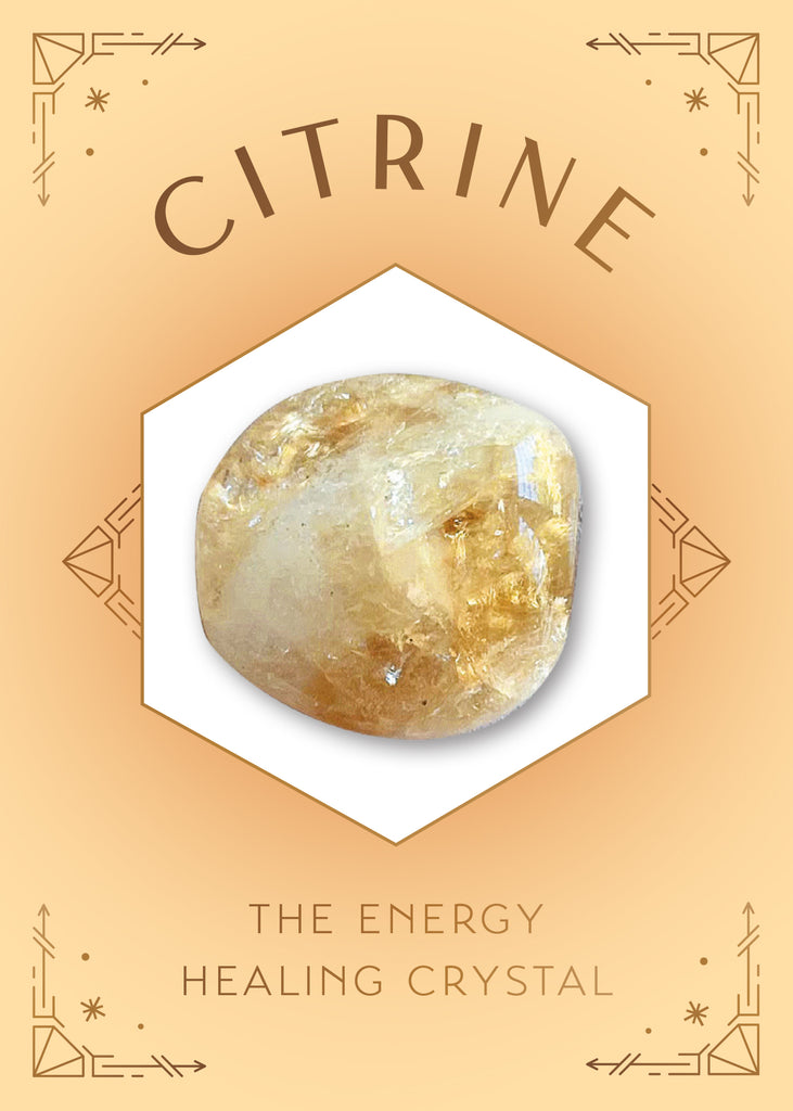 Citrine Crystal Healing Scented Glass Candle
