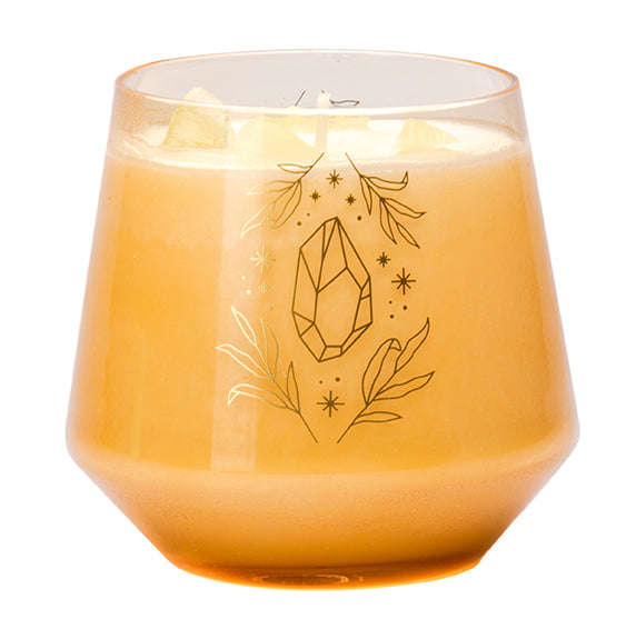 Citrine Crystal Healing Scented Glass Candle